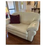 Leather love seat