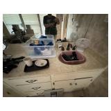 MIsc contents of bathroom and laundry room