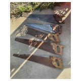 Five hand saws