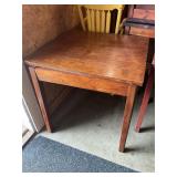 Wood swivel top side table