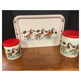 Holiday tins and tray