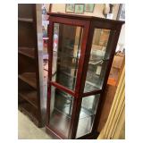 Curio  cabinet w glass shelves 62"x31"
