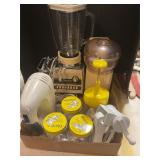Vintage blender and accessories