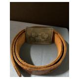 Train belt and belt buckle