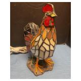Rooster stained glass night light