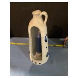 Williamsburg pottery candle holder 8 inches tall