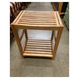Wood side table