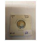 2010 S silver proof dime