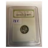 Slabbed 1944 Mercury dime