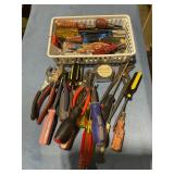 Screwdrivers, pliers, tape measure & extras