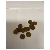 Assorted wheat pennies