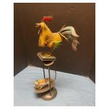 Folk Art Rooster decor 19"tall
