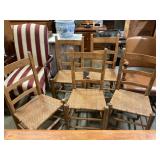5 Cane Bottom Chairs