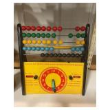 Vintage Brio Abacus w/ clock learning toy