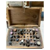 Wood Crate of grinding accessories