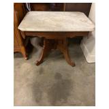 Marble top lamp table 29"x21"