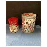 Two tin containers