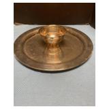 Silverplate chip and dip platter