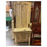 Handmade rustic door hall tree
