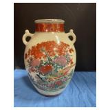 Vase 10" tall w Peacock