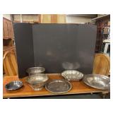 Silver plate, trays and bowls