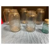 Antique Kerr &Drey 1/2 gal mason jars