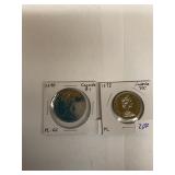 Proof like 1972 Canada dollar and half dollar