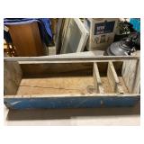 Handmade wood carving crate with handle
