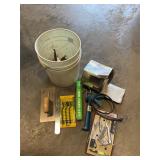 5 gallon bucket of miscellaneous tools