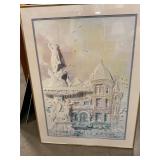 Framed Saint James Court Picture 39ï¿½tall x 29ï¿½W