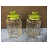 Glass canisters 9 inches tall