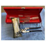 Small metal box with tools