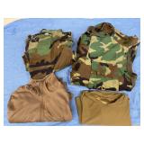 Large camouflage jacket, pants & underwear