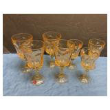 Fostoria Virginia yellow Pedestal Water Goblets