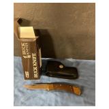 Buck knife with case in box
