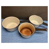 Enamelware pan set