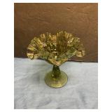 Amber Thumbprint Compote dish