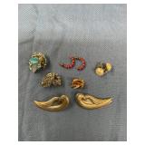 6 sets of earrings with one sterling silver