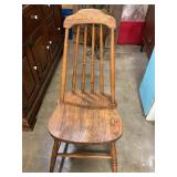 Wooden bankers chair