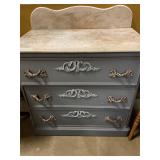 Antique marble top wash stand