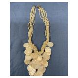 Multi strand beaded necklace