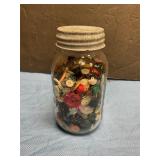 Mason jar with buttons