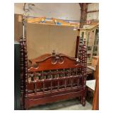 Two antique matching full-size beds