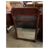 Antique wall mirror 36 inches tall 25 inches wide