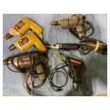 Electric drills, soldering gun & screwdriver