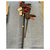 3 Ratchet bar clamps