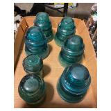 Box of glass insulators