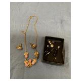 Two necklaces & earring sets