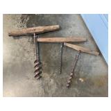 T-Handle wood auger set of 3
