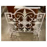Metal painted fireplace screen